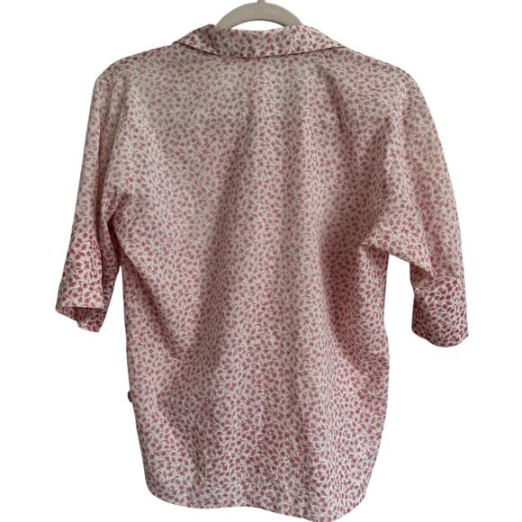 Lady Arrow Pink Floral Blouse – Cottagecore 70s Style L - Picture 2 of 5